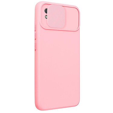 Avizar Coque pour Xiaomi Redmi 9A et 9AT Silicone Souple Cache Caméra Coulissant  rose clair