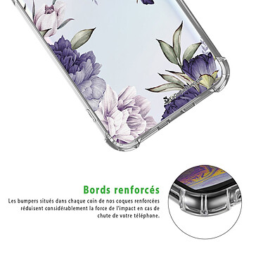 Acheter LaCoqueFrançaise Coque Samsung Galaxy A40 anti-choc souple angles renforcés transparente Motif Pivoines Violettes