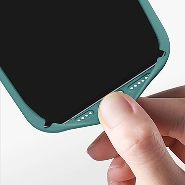 Avizar Coque pour iPhone 15 Plus Silicone Semi-rigide Finition Douce au Toucher Fine  Vert foncé pas cher