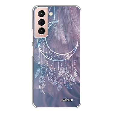 Evetane Coque Samsung Galaxy S21 Plus 5G 360 intégrale transparente Motif Lune Attrape Rêve Tendance