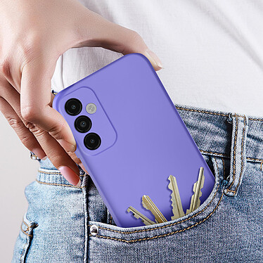 Avizar Coque pour Samsung Galaxy A14 4G et 5G Silicone Semi-rigide Finition Douce au Toucher Fine  Violet pas cher