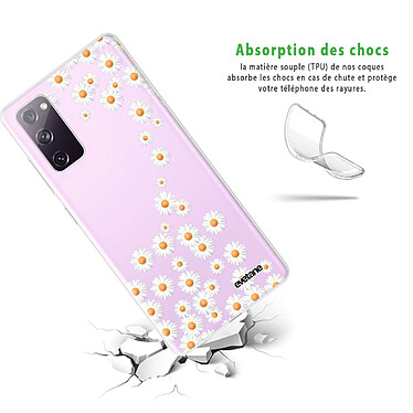 Avis Evetane Coque Samsung Galaxy S20 FE 360 intégrale transparente Motif Marguerite Tendance