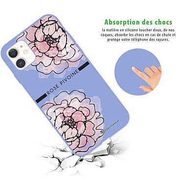 Avis LaCoqueFrançaise Coque iPhone 11 Silicone Liquide Douce lilas Rose Pivoine