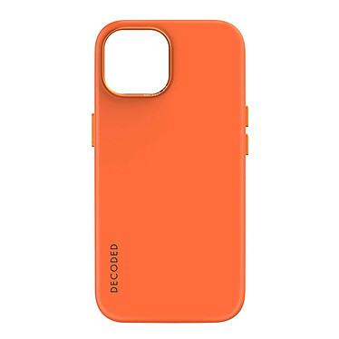 Decoded Coque MagSafe pour iPhone 15 Plus Silicone Mat Doux Abricot Orange
