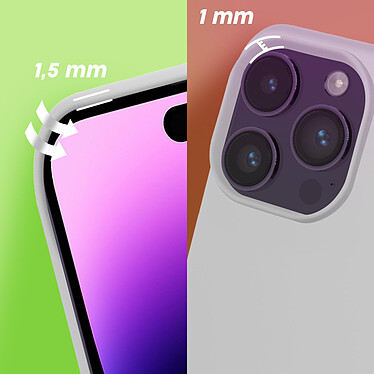 Moxie Coque pour iPhone 14 Pro Hybride Semi-rigide Fine Légère Intérieur Doux  blanc pas cher