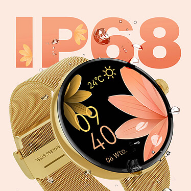 Avis Forever Montre Connectée Femme Élégante Suivi Santé Appel Bluetooth Dorée