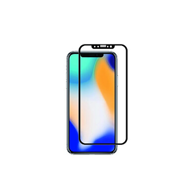 Tiger Verre de protection d'écran pour Apple iPhone XS Max Case Friendly Anti-rayures Noir transparent