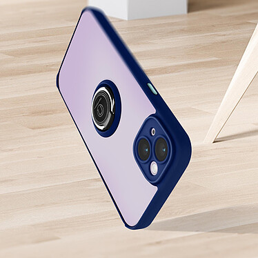 Acheter Avizar Coque pour iPhone 14 Plus Bi-matière Bague Métallique Support Vidéo  bleu