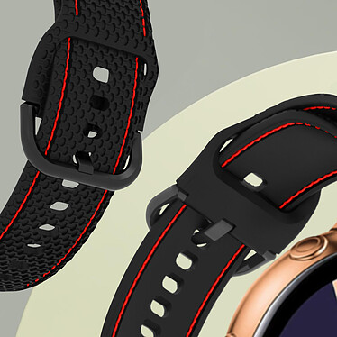 Acheter Avizar Bracelet pour Galaxy Watch 5 / 5 Pro / 4 Silicone Coutures Bicolore  Noir / Rouge