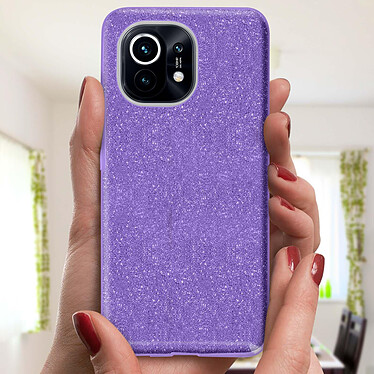 Acheter Avizar Coque Xiaomi Mi 11 5G Paillette Amovible Silicone Semi-rigide violet