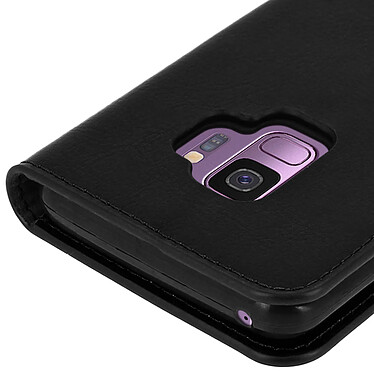 Avizar Etui Galaxy S9 Housse Cuir Clapet Portefeuille Fonction Support Noir pas cher