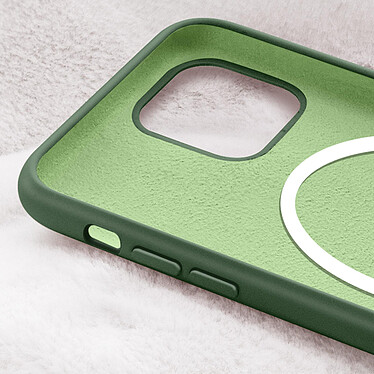 Avis Avizar Coque Magsafe pour iPhone 15 Plus Silicone Souple Soft touch  Vert foncé