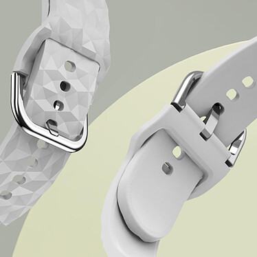 Avizar Bracelet pour Galaxy Watch 5 / 5 Pro / 4 Silicone Texturé Losange  Gris pas cher