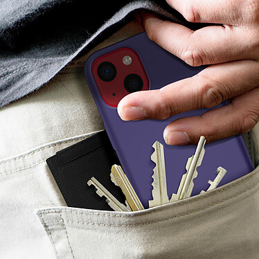 Avizar Coque iPhone 13 Silicone Semi-rigide Finition Soft-touch violet pas cher