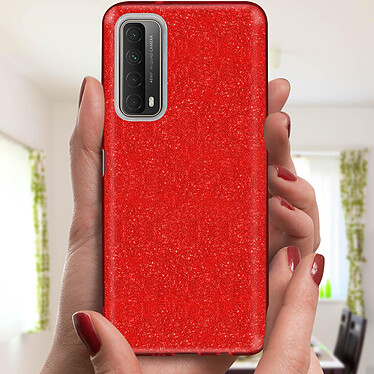 Acheter Avizar Coque Huawei P smart 2021 Paillette Amovible Silicone Semi-rigide rouge