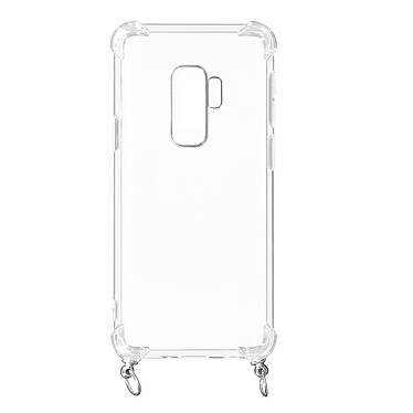 Avizar Coque Galaxy S9 Plus Anneau personnalisable avec bijou/Chaîne - Transparent