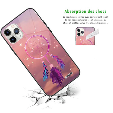 Avis Evetane Coque iPhone 12 Pro Max Coque Soft Touch Glossy Attrape rêve rose Design