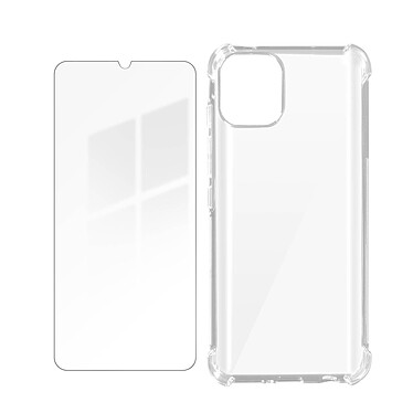 Avizar Pack Protection pour Xiaomi Redmi A1 et A2 Coque Renforcée + Verre Trempé  Transparent