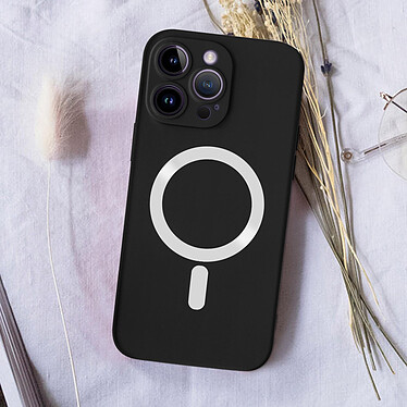 Avizar Coque pour iPhone 14 Pro Compatible Magsafe Semi Rigide Soft-Touch  Noir pas cher