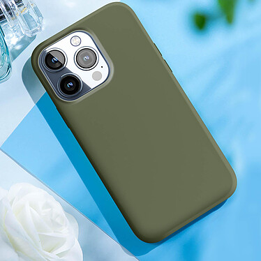 Avis Moxie Coque pour iPhone 15 Pro Max Semi-rigide Intérieur Microfibre Kaki