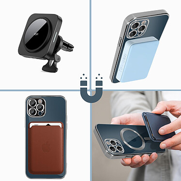 Acheter Avizar Coque MagSafe pour iPhone 12 Pro Silicone Protection Caméra  Contour Chromé Argent