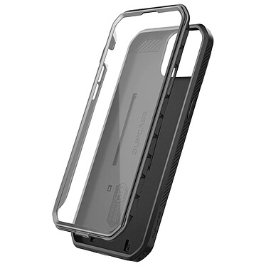 Supcase Coque Intégrale pour iPhone 15 Antichoc Clip Ceinture Béquille  Noir