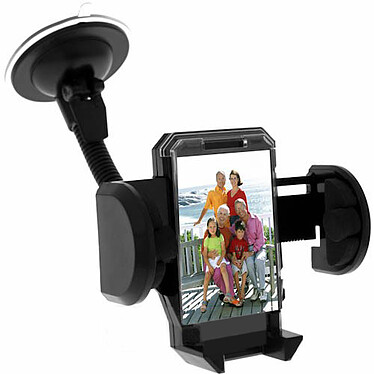 Avizar Support Voiture Smartphone Pare-Brise Bras flexible Orientable 360° - Noir pas cher