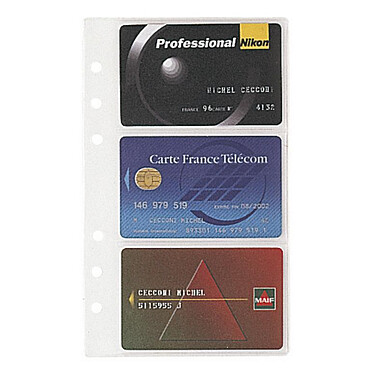 EXACOMPTA Recharge accessoire Exatime Pochettes cartes de visite 5 pochettes
