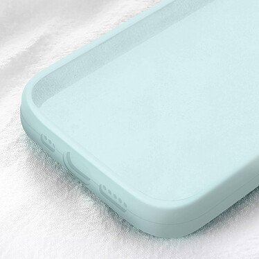 Moxie Coque pour iPhone 15 Semi-rigide Intérieur Microfibre Bords Surélevés Bleu Pâle pas cher