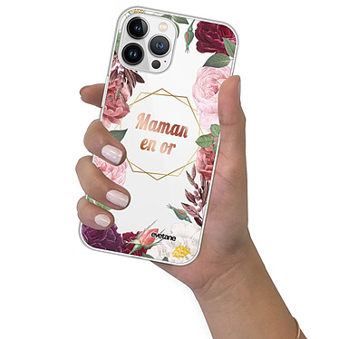 Evetane Coque iPhone 13 Pro Max souple transparente Motif Coeur Maman D'amour pas cher