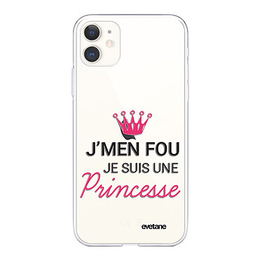 Evetane Coque iPhone 11 360 intégrale transparente Motif Je suis une princesse Tendance