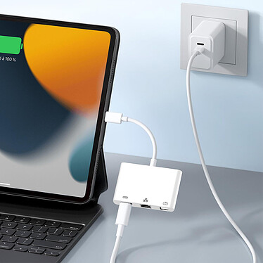 Acheter Avizar Adaptateur Lightning vers Ethernet / USB-A / USB-C Compact Plug and Play Blanc