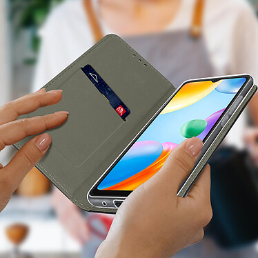 Avizar Housse pour Xiaomi Redmi 10C Clapet Porte-carte Fonction Support Vidéo  noir pas cher