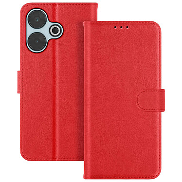 Acheter Avizar Étui pour Xiaomi Redmi 13 Clapet Portefeuille et Support Vidéo Rouge