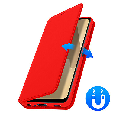Avizar Housse Samsung Galaxy A12 Étui Folio Portefeuille Fonction Support rouge pas cher
