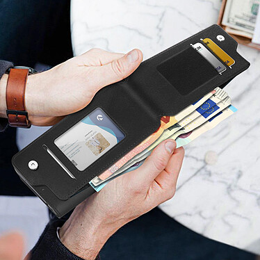 Avis Avizar Etui pour Smartphone 5,3 à 5,5 Portefeuille Porte Monnaie Porte Carte  noir