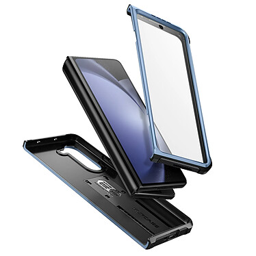 Supcase Coque pour Samsung Galaxy Z Fold 5 Multicouche Clip ceinture et béquille support Unicorn Beetle Kickstand Case  Bleu pas cher