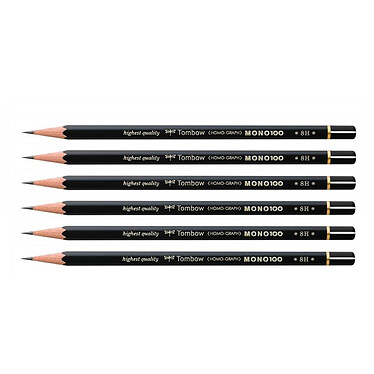 TOMBOW Crayon Graphite Haute Qualité MONO 100 8H x 6