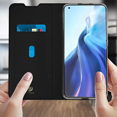 Acheter Dux Ducis Housse pour Xiaomi Mi 11 Pro Porte-carte Fonction Support Vidéo  Noir