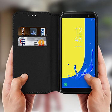 Avis Avizar Etui folio Noir Éco-cuir pour Samsung Galaxy J6