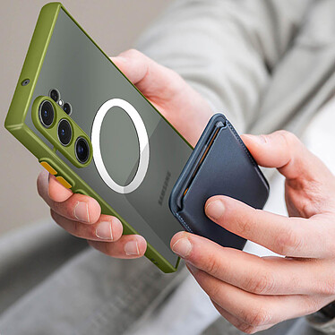Acheter Avizar Coque MagSafe pour Samsung S23 Ultra Hybride Fine Bords surélevés  Contour Vert Foncé