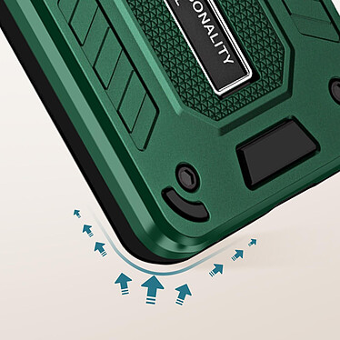 Avizar Coque pour Honor X7a Antichoc Béquille Support Bague Flexible Série Slidy Vert pas cher
