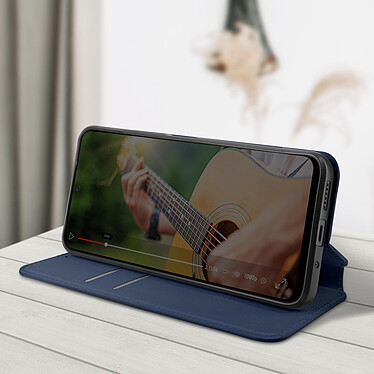 Avis Avizar Étui pour Xiaomi Redmi 12 Porte-carte Support Vidéo Clapet Magnétique  Bleu Nuit