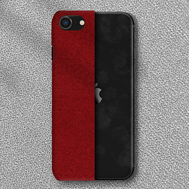 Avizar Coque pour iPhone SE 2020 / 8 / 7 Rigide Finition Tissu Ultra-fine Lavable à l'eau Rouge pas cher