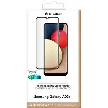 BigBen Connected Protection d'écran pour Samsung Galaxy A03s en verre trempé 2.5D Anti-rayures Transparent pas cher