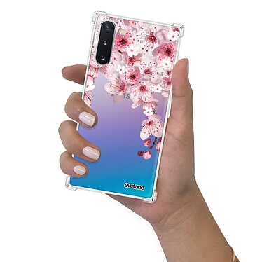 Evetane Coque Samsung Galaxy Note 10 anti-choc souple angles renforcés transparente Motif Cerisier pas cher
