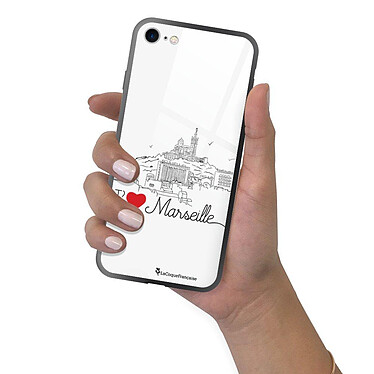 LaCoqueFrançaise Coque iPhone 7/8/ iPhone SE 2020/ 2022 Coque Soft Touch Glossy J'aime Marseille Design pas cher