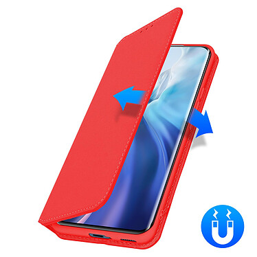 Avizar Housse Xiaomi Mi 11 5G Étui Folio Portefeuille Fonction Support rouge pas cher