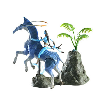 Avatar - Figurines Deluxe Medium Tsu'tey & Direhorse pas cher