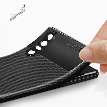 Avis Avizar Coque pour Sony Xperia 1 IV Silicone gel Flexible Design Effet fibre de carbone  Noir